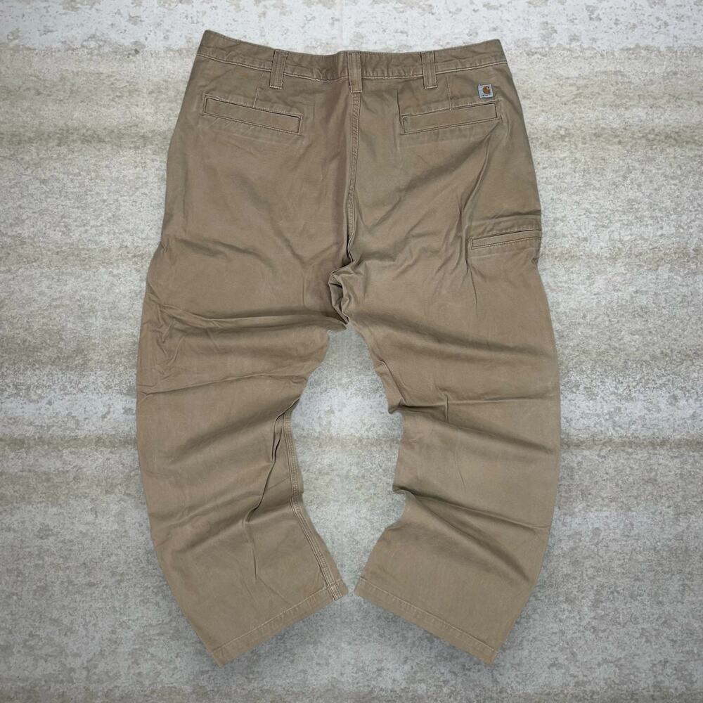 Vintage Y2K Cahartt Khakis Pants 42x30 Baggy Wide Leg Fit White Logo